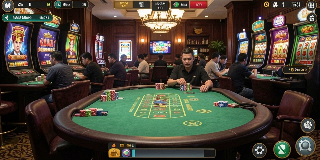 Tampilan menu utama aplikasi ROBINTOGEL yang menarik.
