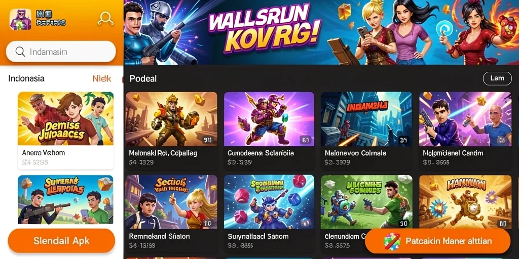Screenshot menampilkan gameplay yang menarik dan penuh warna.
